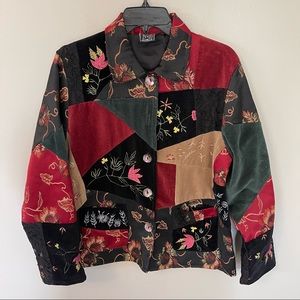 Victorian Tapestry blazer Asian influenced patchwork jacket boutique style